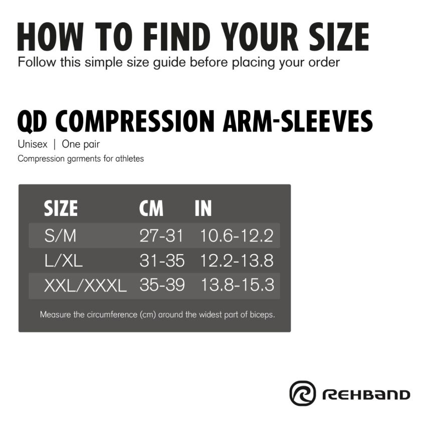 Rehband QD Compression Arm Sleeves black