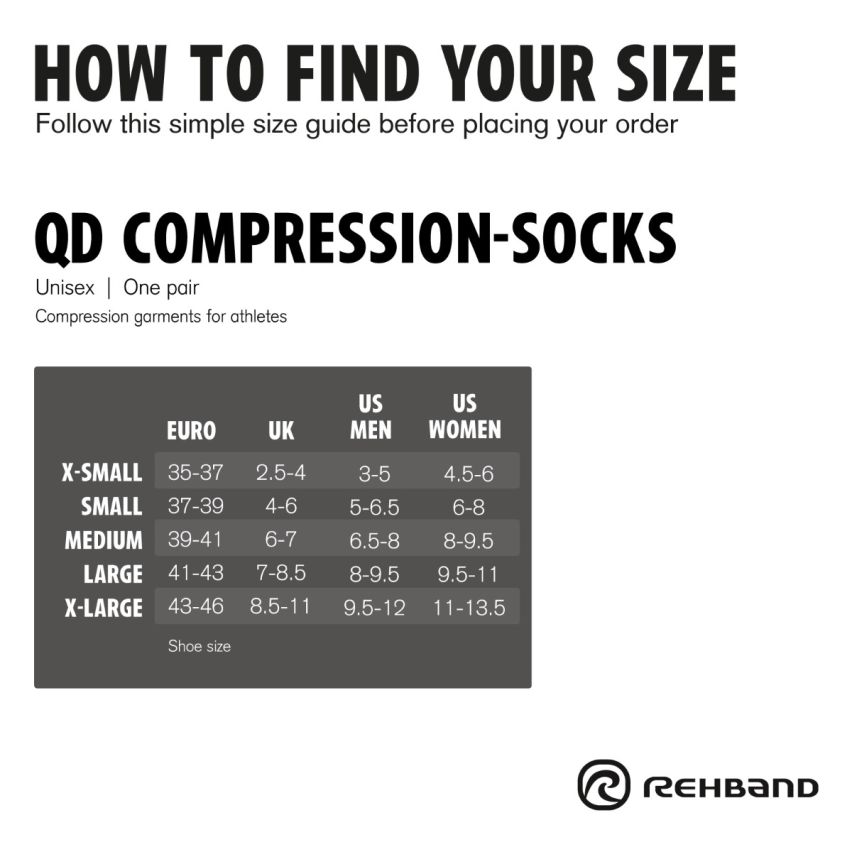 Rehband QD Compression Socks black